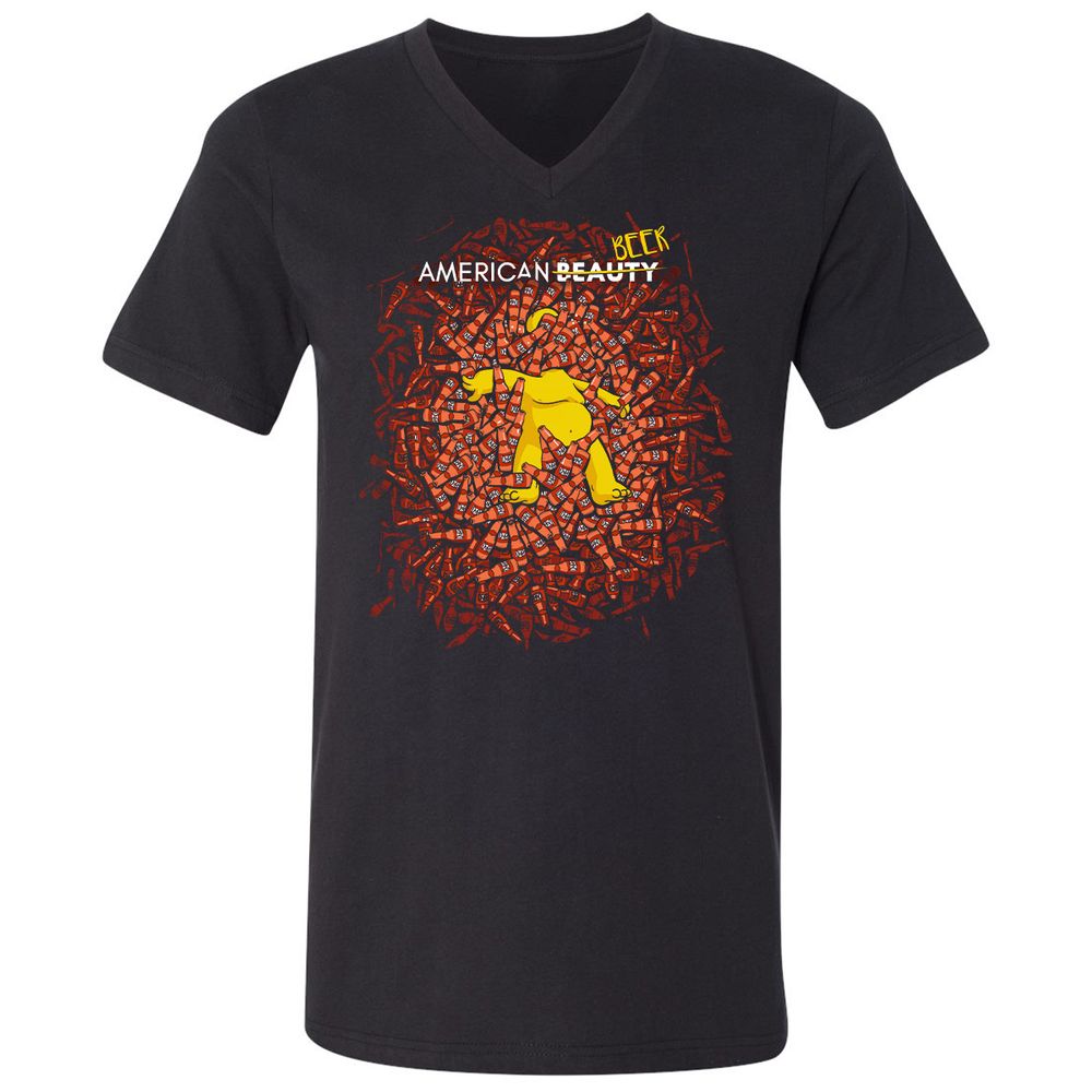 Unisex V-Neck T-Shirt - K9KWGCDF - Black - 1