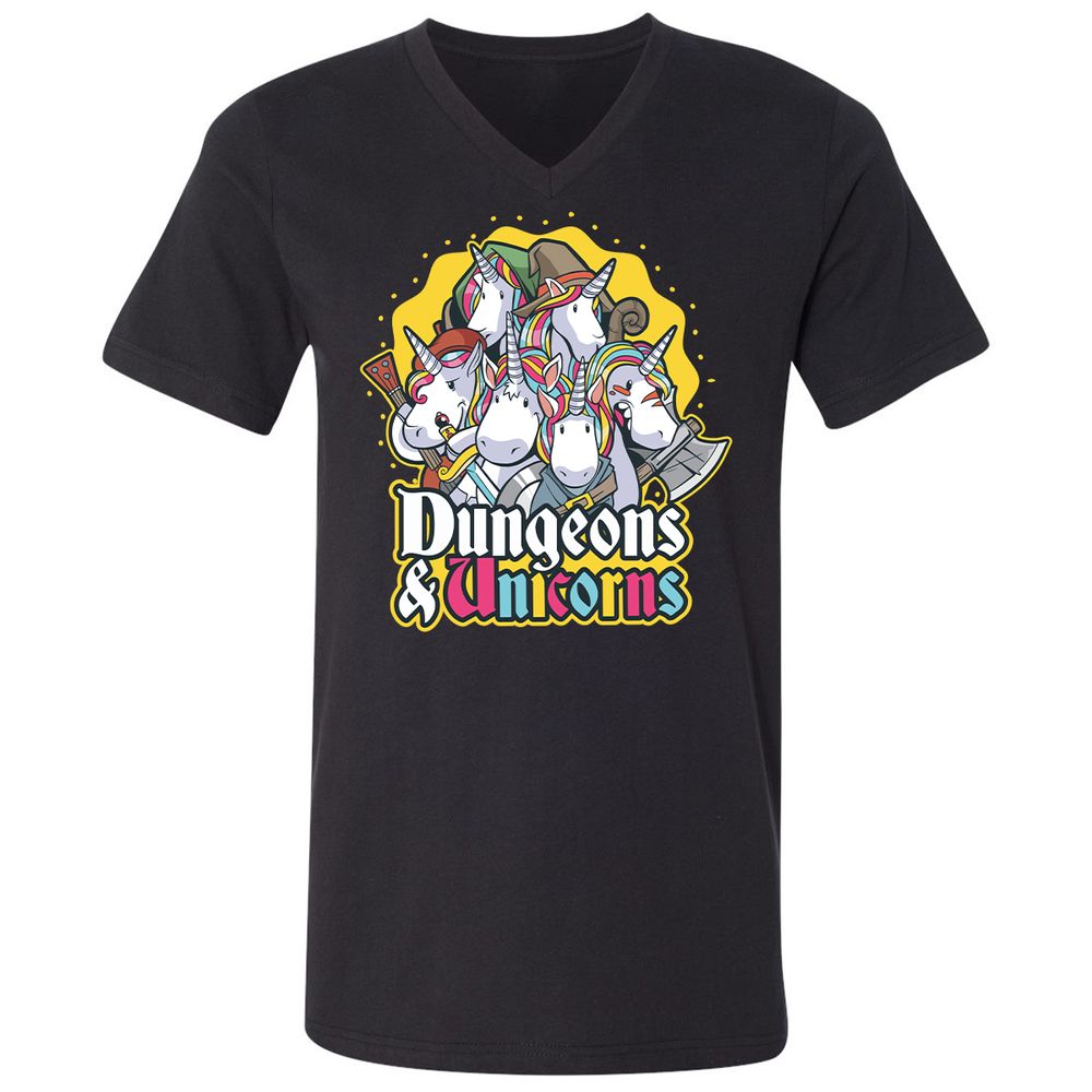 Unisex V-Neck T-Shirt - 3MB6DTY4 - Black - 1