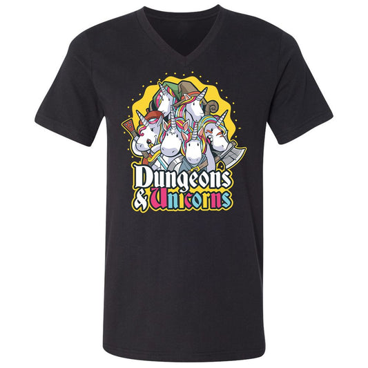 Unisex V-Neck T-Shirt - 3MB6DTY4 - Black - 1