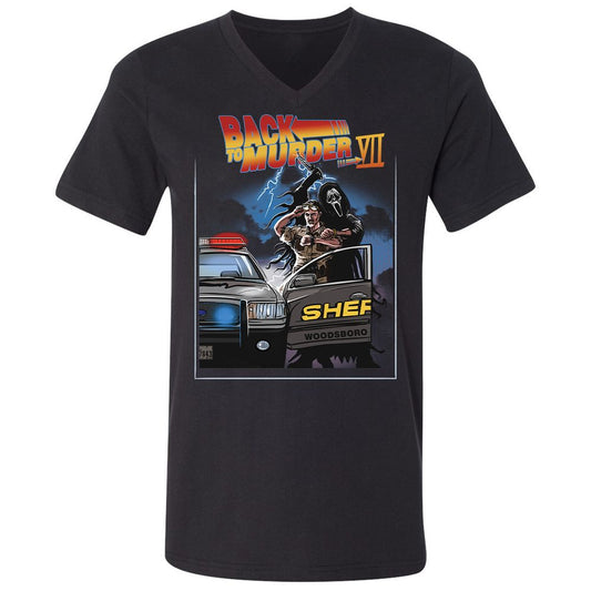 Unisex V-Neck T-Shirt - 7LE4TGQF - Black - 1