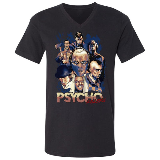 Unisex V-Neck T-Shirt - WVM5TLHR - Black - 1