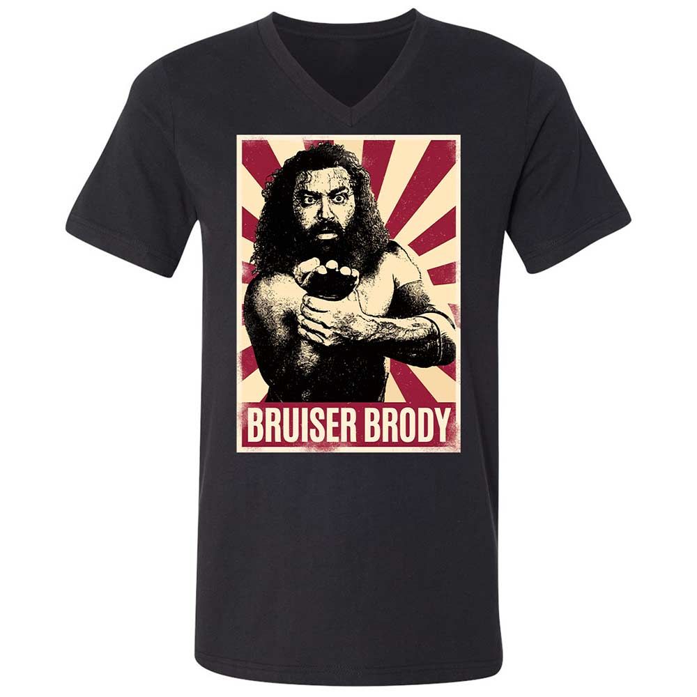 Unisex V-Neck T-Shirt - EMWXBR79 - Black - 1