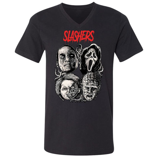 Unisex V-Neck T-Shirt - 89RMY1UV - Black - 1