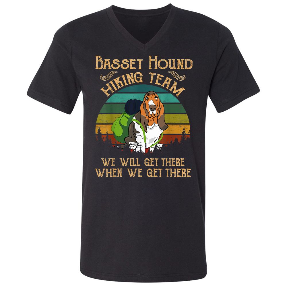 Unisex V-Neck T-Shirt - DB8AT6NY - Black - 1