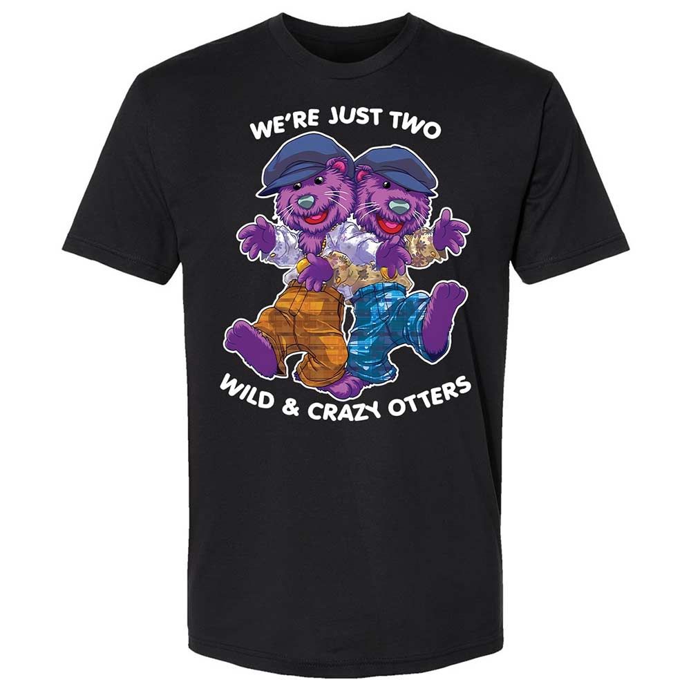 Two wild & crazy otters - Black - 1