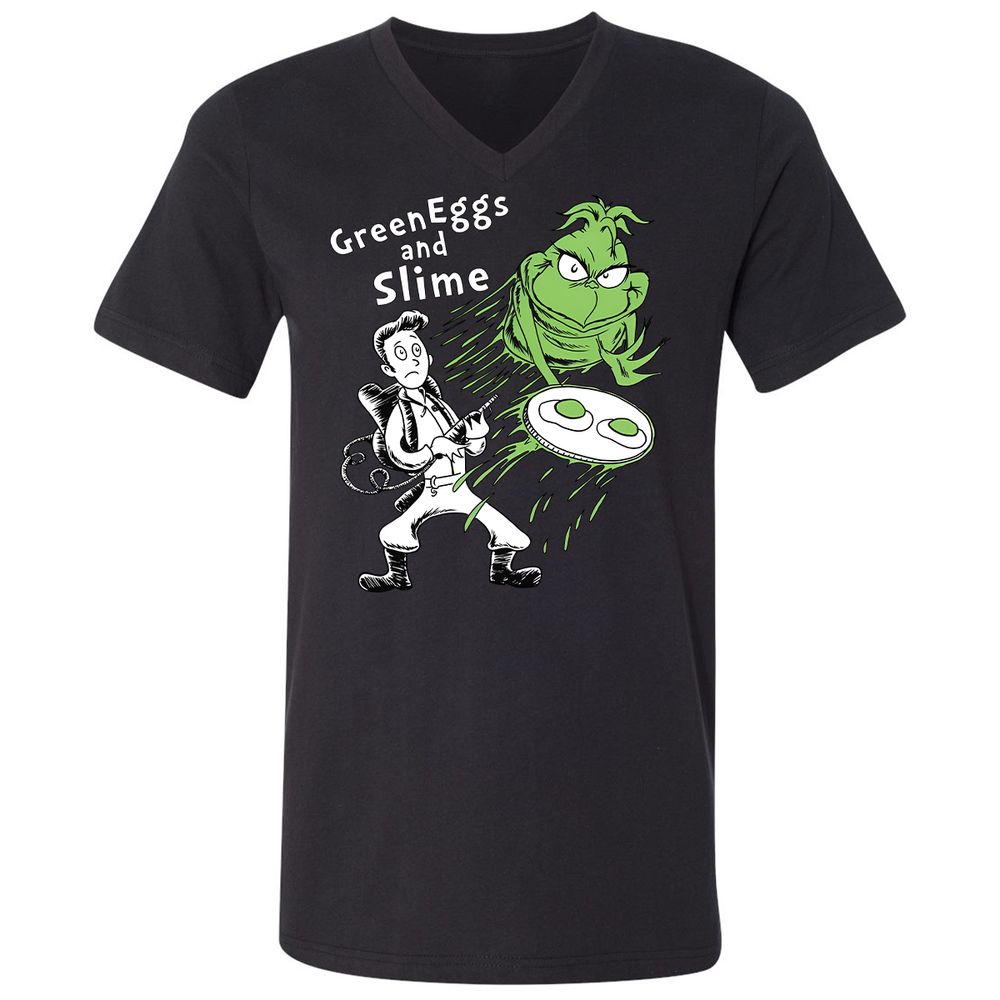 Unisex V-Neck T-Shirt - JVRZ6NN8 - Black - 1