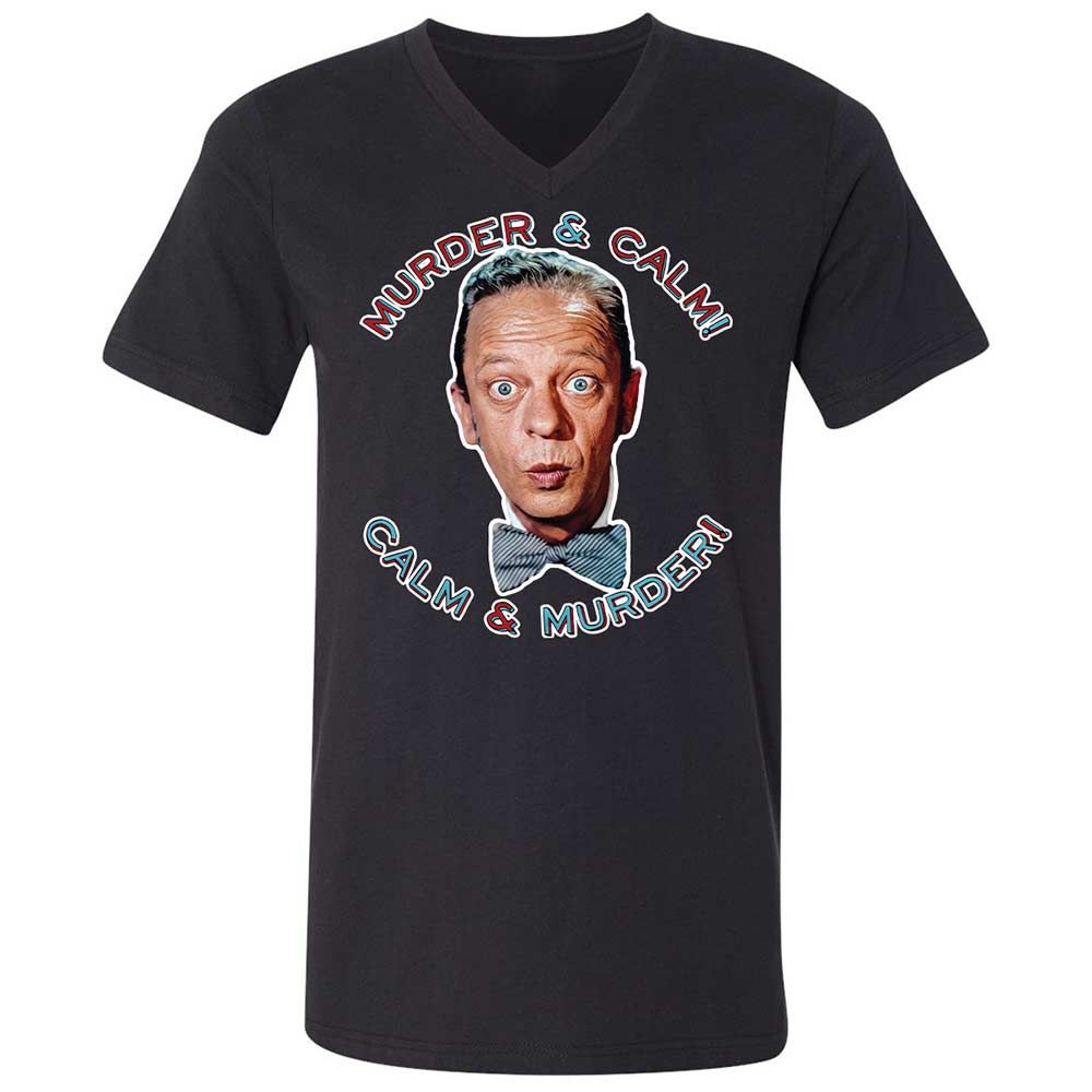 Unisex V-Neck T-Shirt - UQ26UN89 - Black - 1