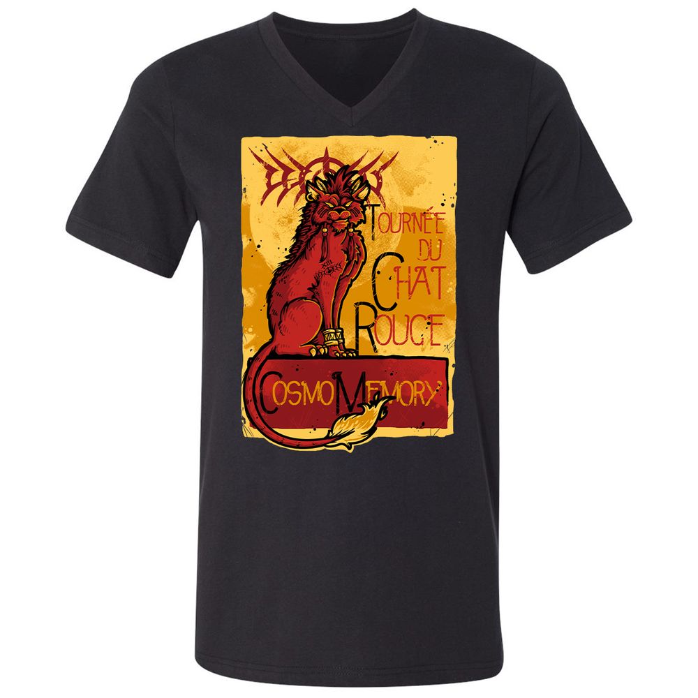 Unisex V-Neck T-Shirt - VKM92Q1S - Black - 1