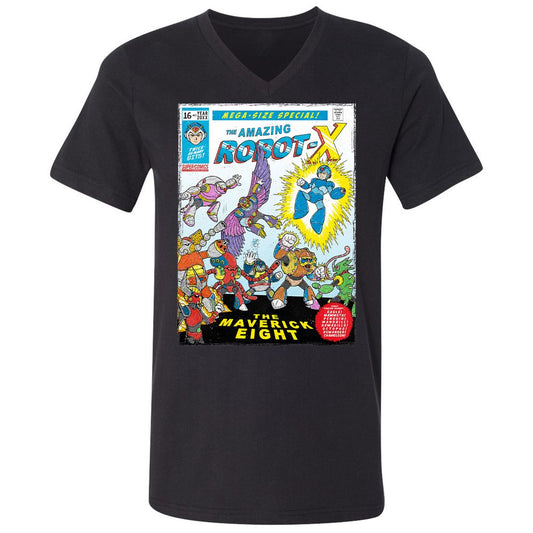 Unisex V-Neck T-Shirt - 6KNQZDAD - Black - 1