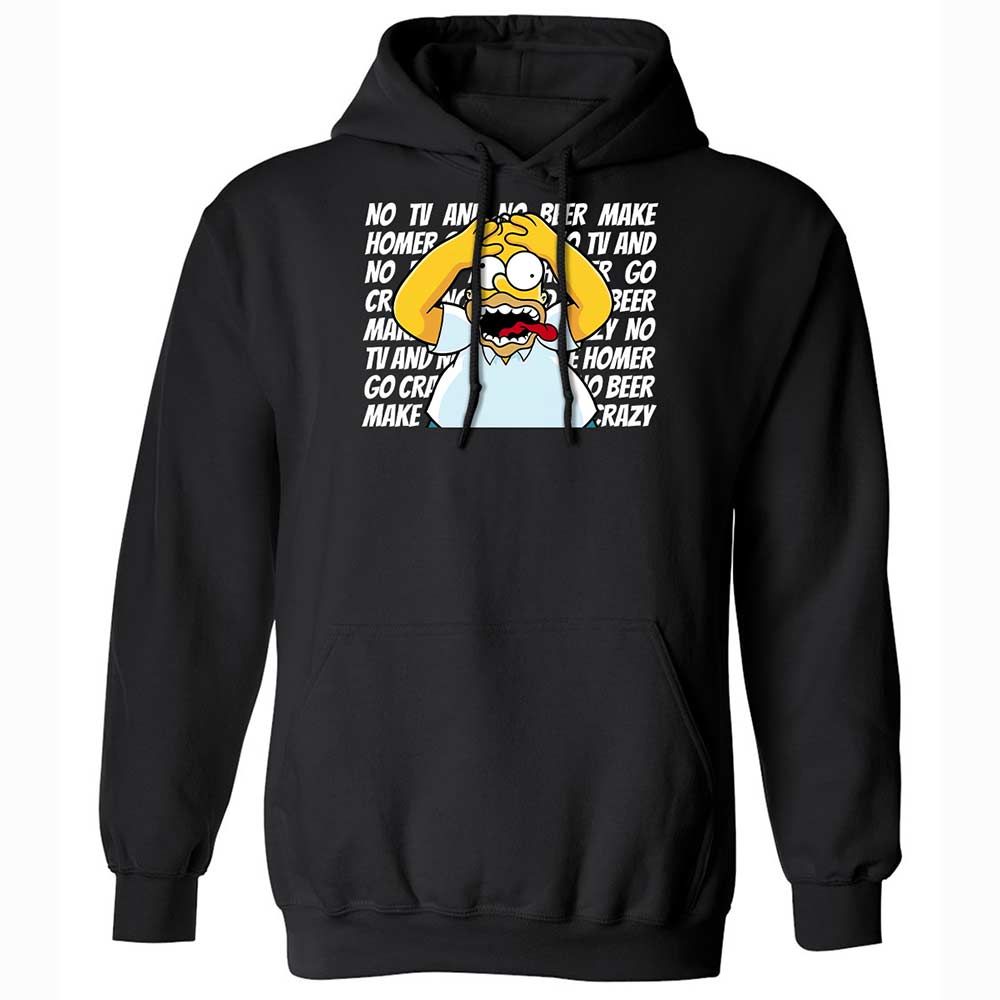 No TV and No Beer Make Homer Go Crazy - Black - 1