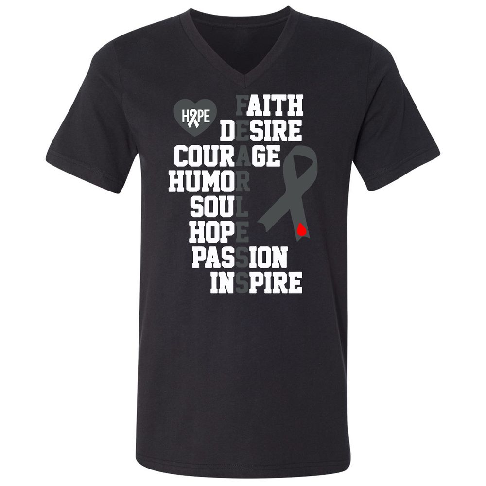 Unisex V-Neck T-Shirt - 6TN3R8AU - Black - 1