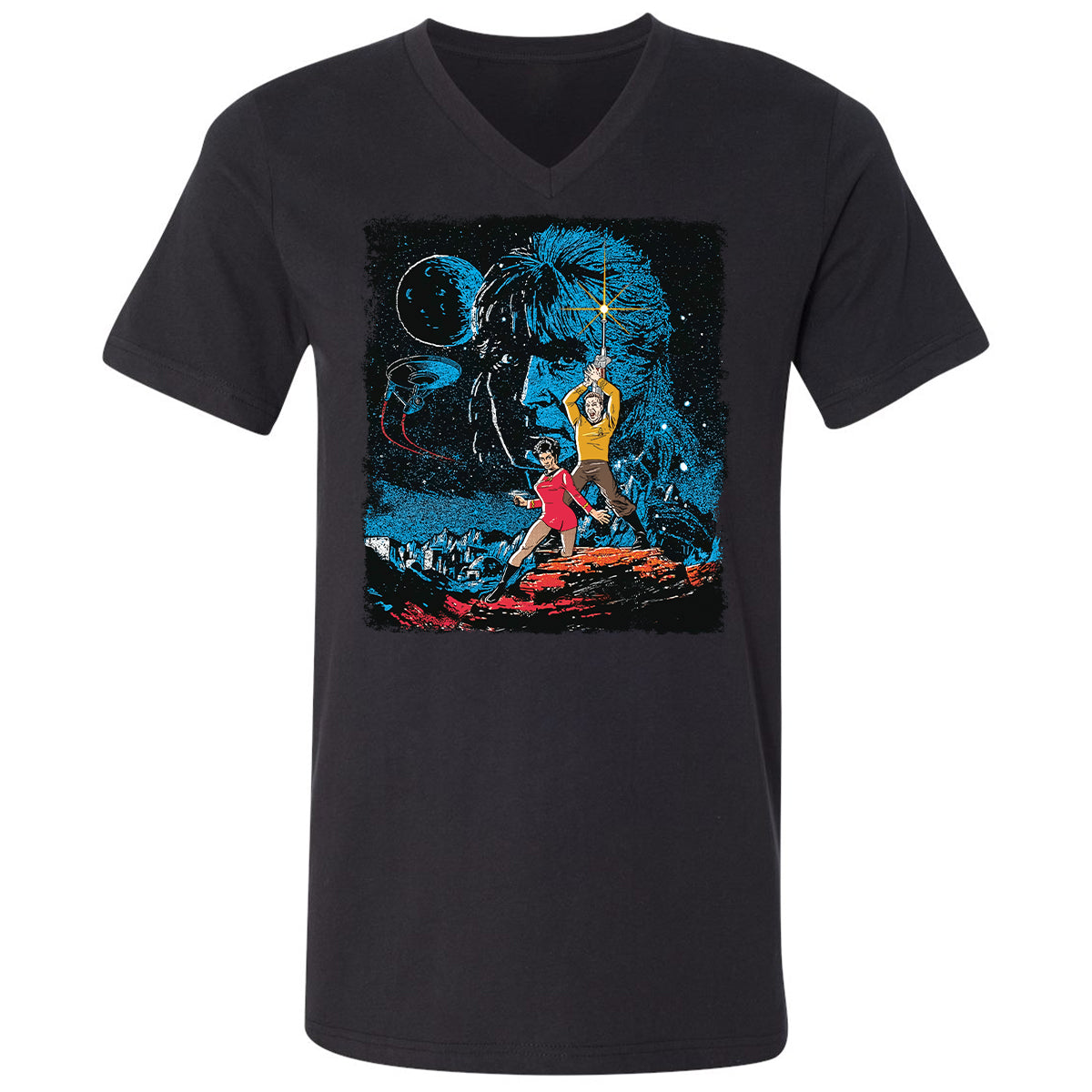 Unisex V-Neck T-Shirt - 95ZURGJC - Black - 1