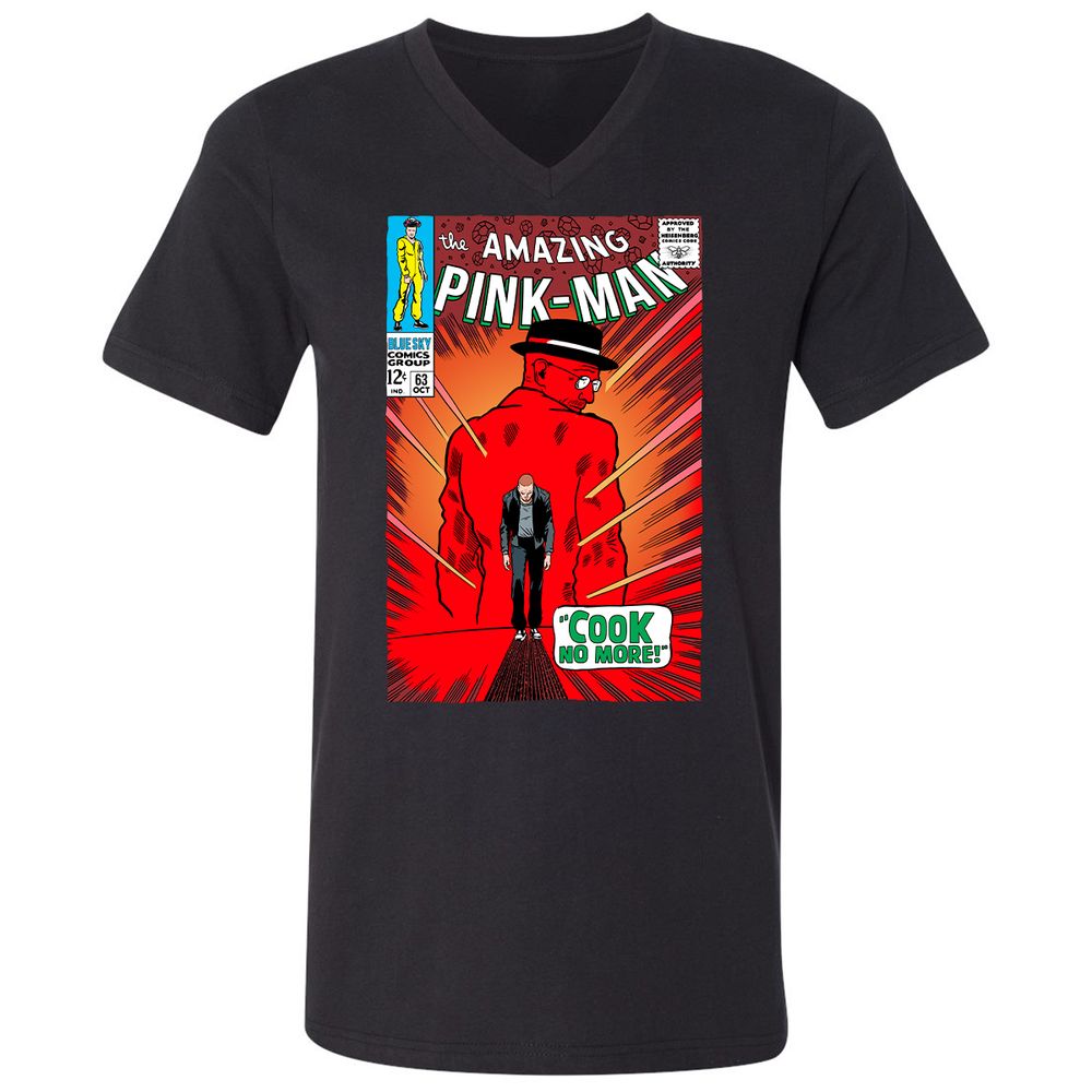 Unisex V-Neck T-Shirt - SK6CWFYK - Black - 1
