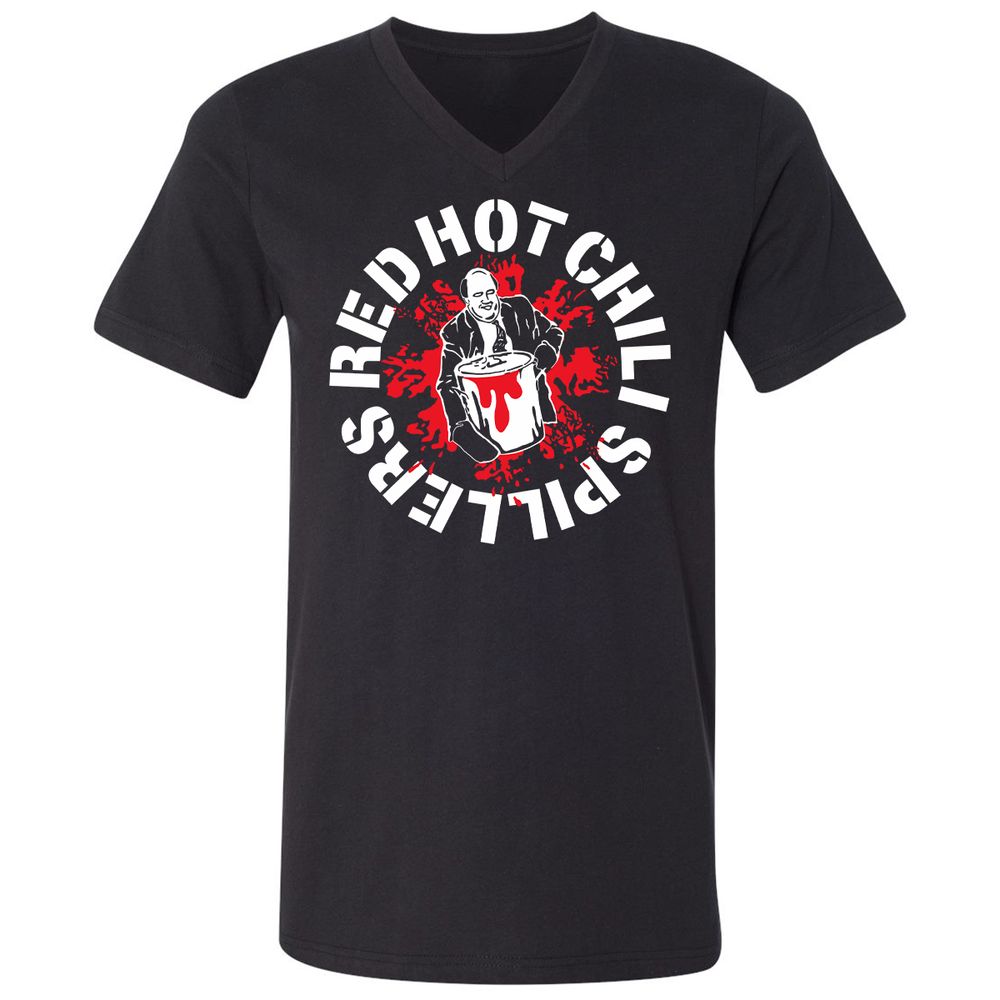 Unisex V-Neck T-Shirt - 8PHQ6CLJ - Black - 1