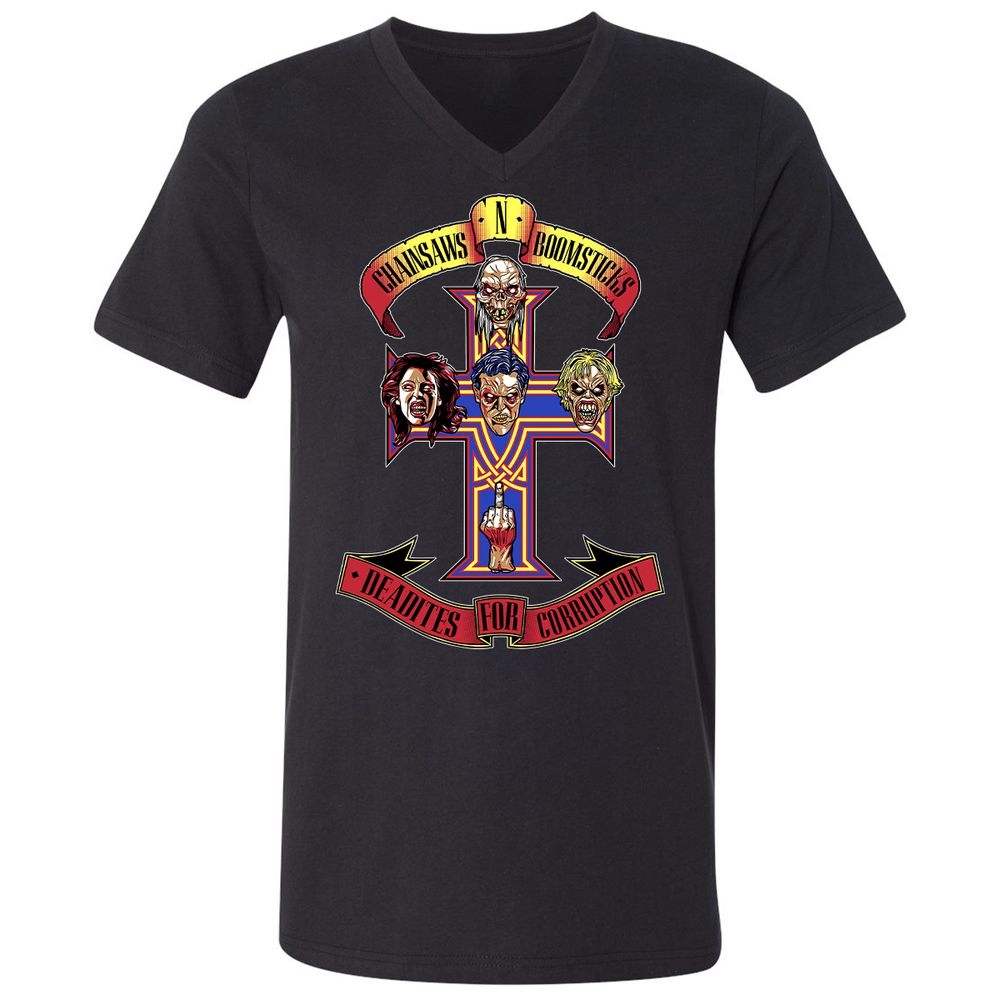 Unisex V-Neck T-Shirt - M7LRNMSD - Black - 1