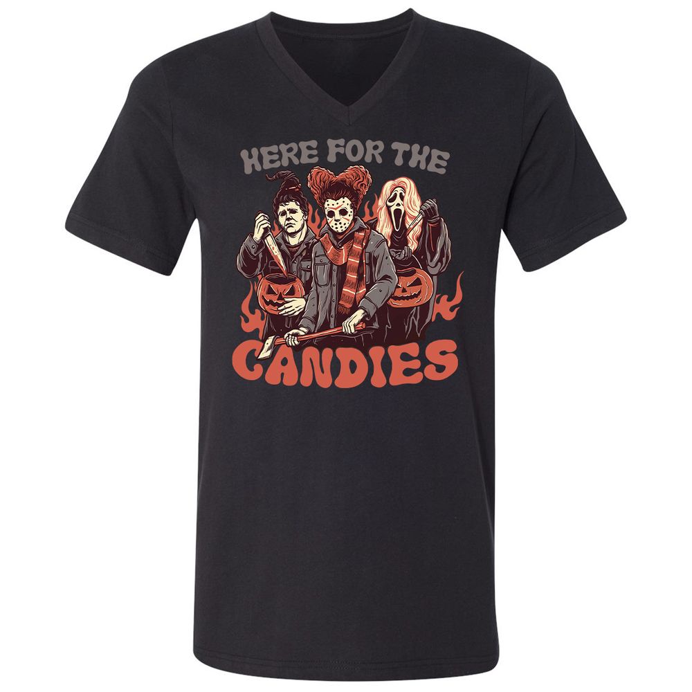 Unisex V-Neck T-Shirt - ARTAU4LW - Black - 1