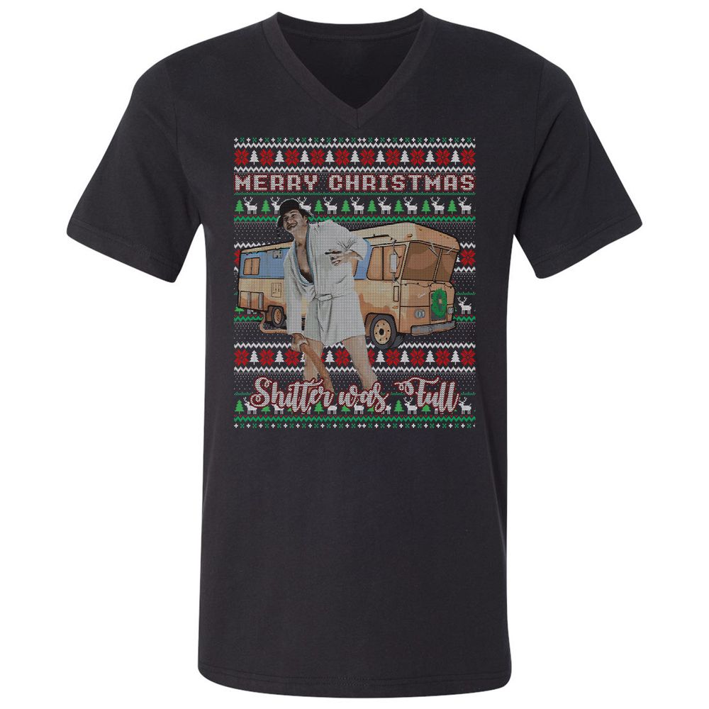 Unisex V-Neck T-Shirt - DX58ZCUD - Black - 1
