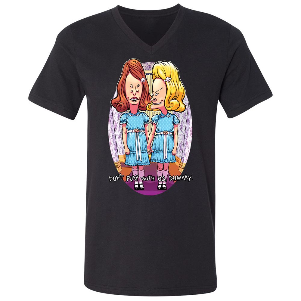 Unisex V-Neck T-Shirt - NZDT194K - Black - 1