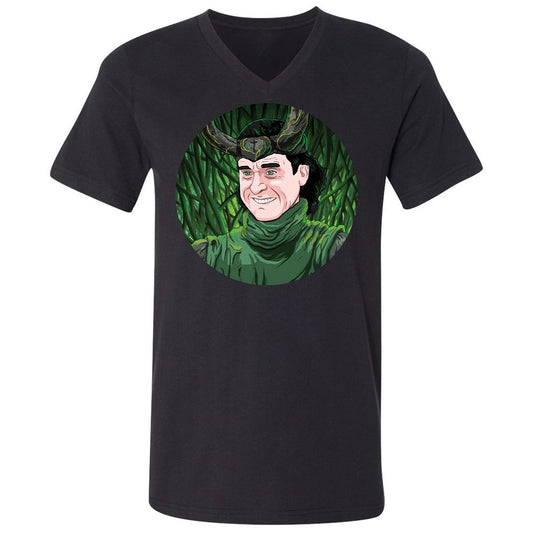 Unisex V-Neck T-Shirt - SSHEWGNP - Black - 1