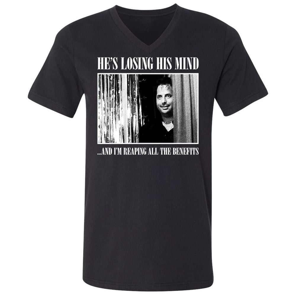 Unisex V-Neck T-Shirt - 81CM54RA - Black - 1