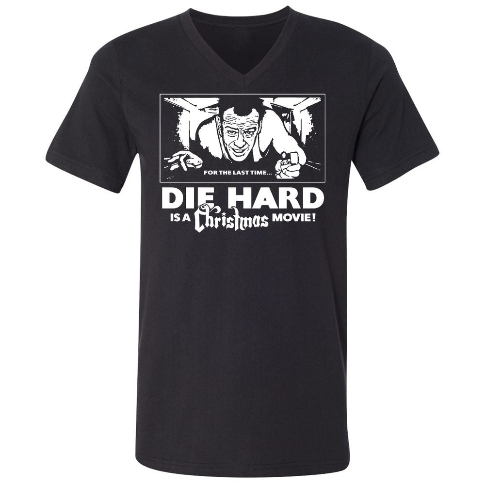 Unisex V-Neck T-Shirt - HDZBUXF8 - Black - 1