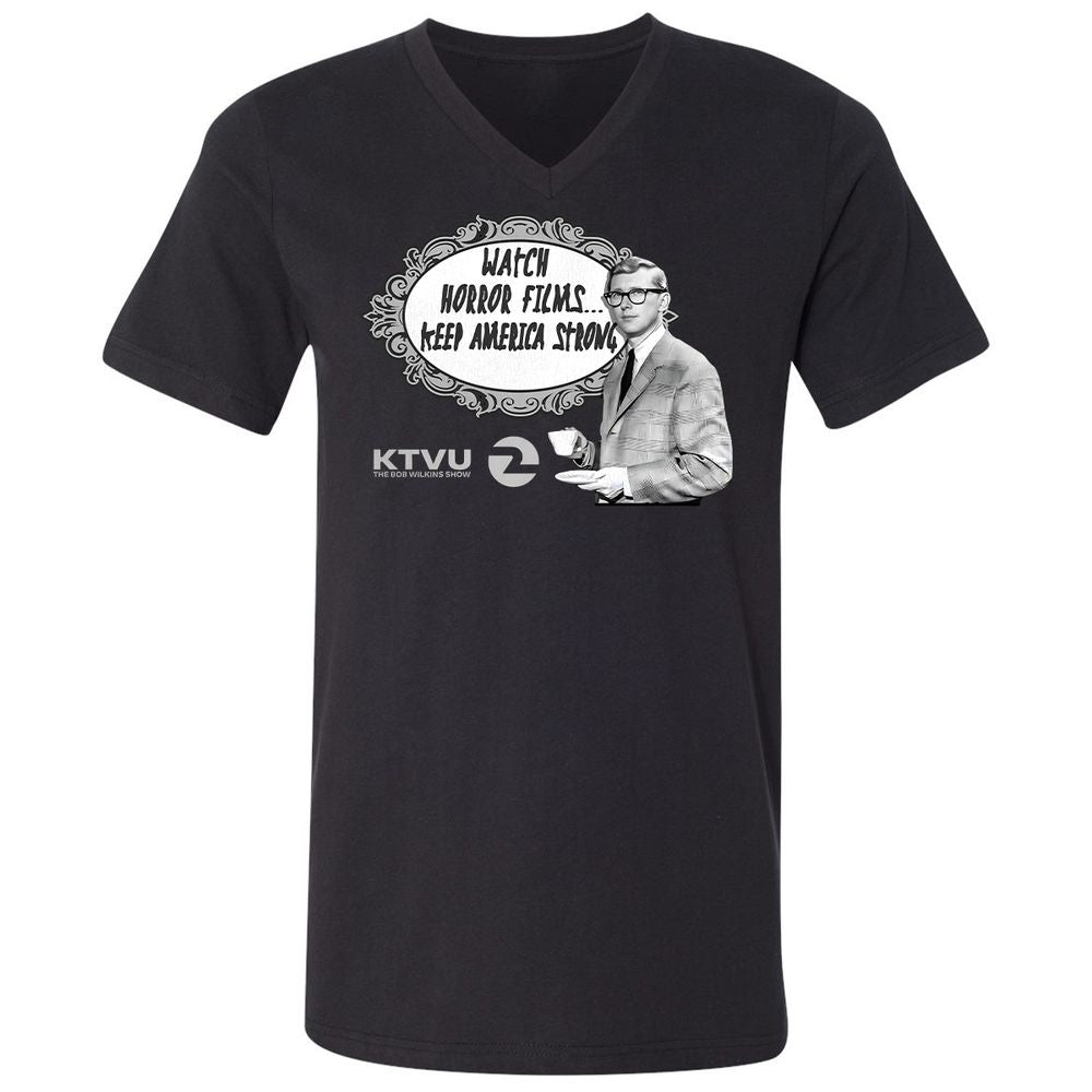 Unisex V-Neck T-Shirt - E4B4G1ST - Black - 1