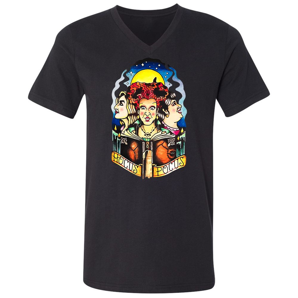Unisex V-Neck T-Shirt - 5623WGXW - Black - 1