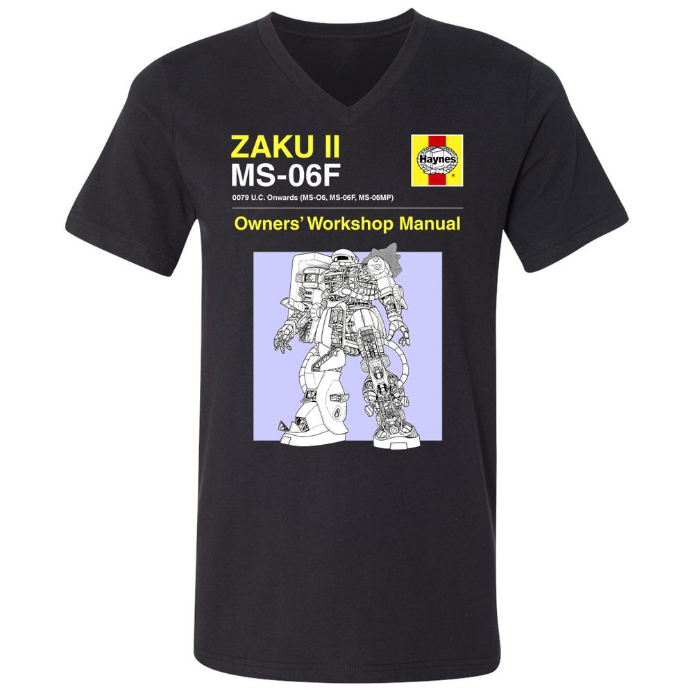 Unisex V-Neck T-Shirt - KGRD4GTQ - Black - 1