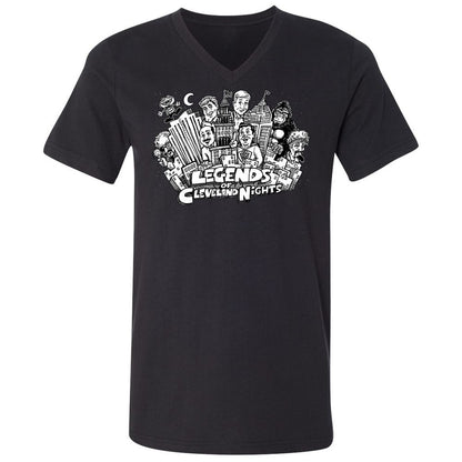 Unisex V-Neck T-Shirt - CF9N6H2R - Black - 1