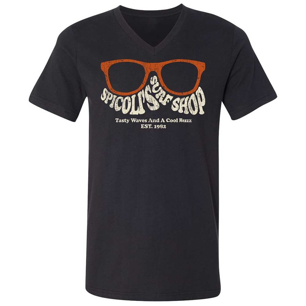 Unisex V-Neck T-Shirt - J82JMWB8 - Black - 1