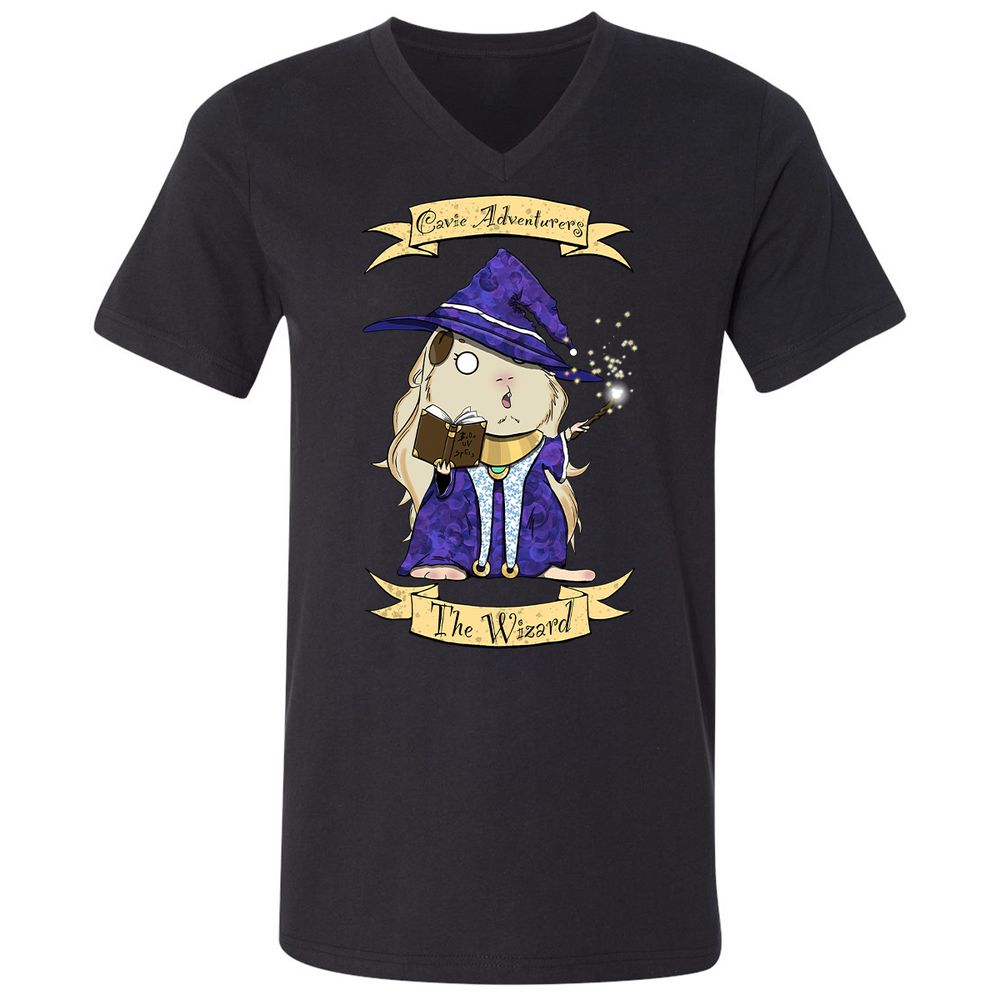 Unisex V-Neck T-Shirt - 37GC34YU - Black - 1