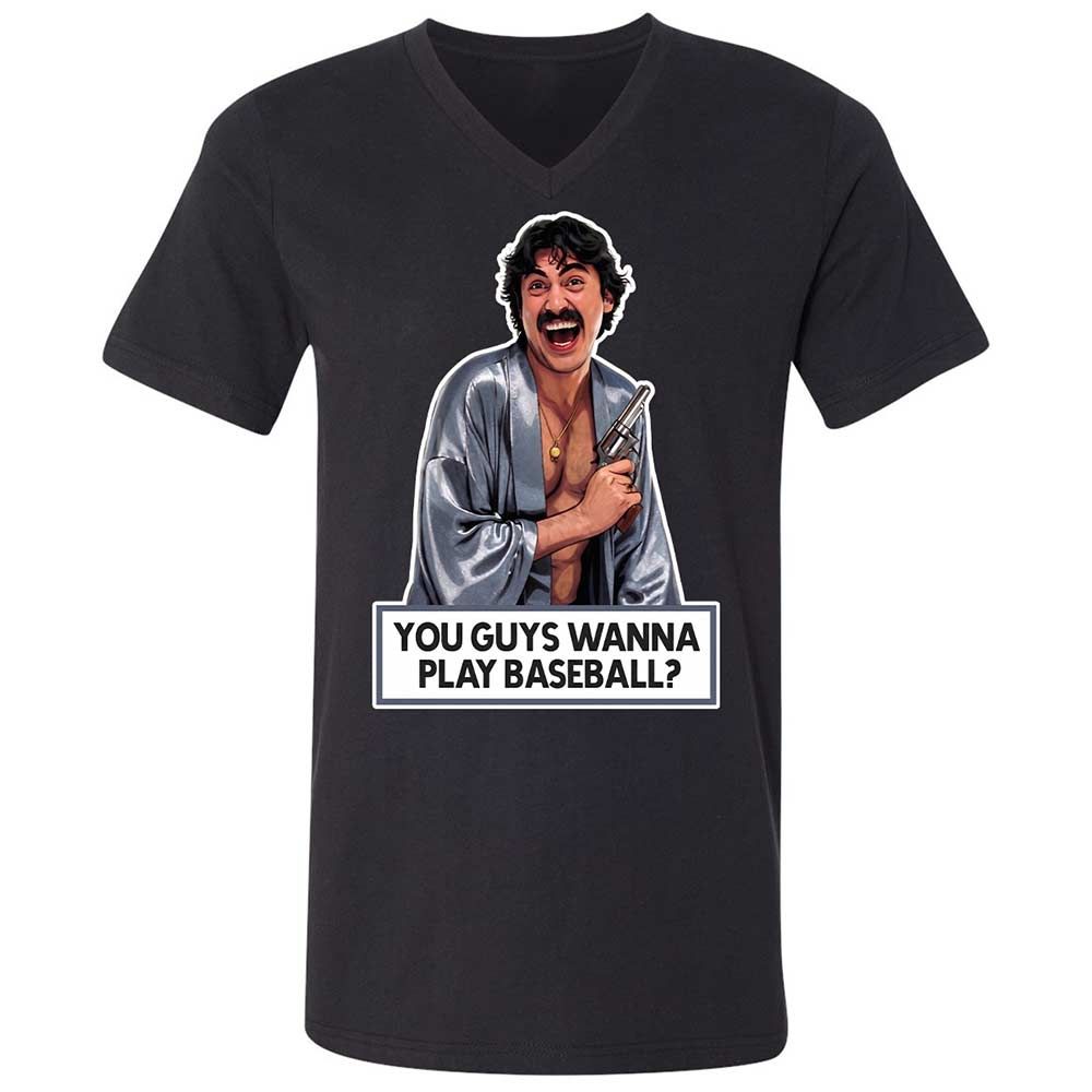 Unisex V-Neck T-Shirt - 66FJ7ARY - Black - 1