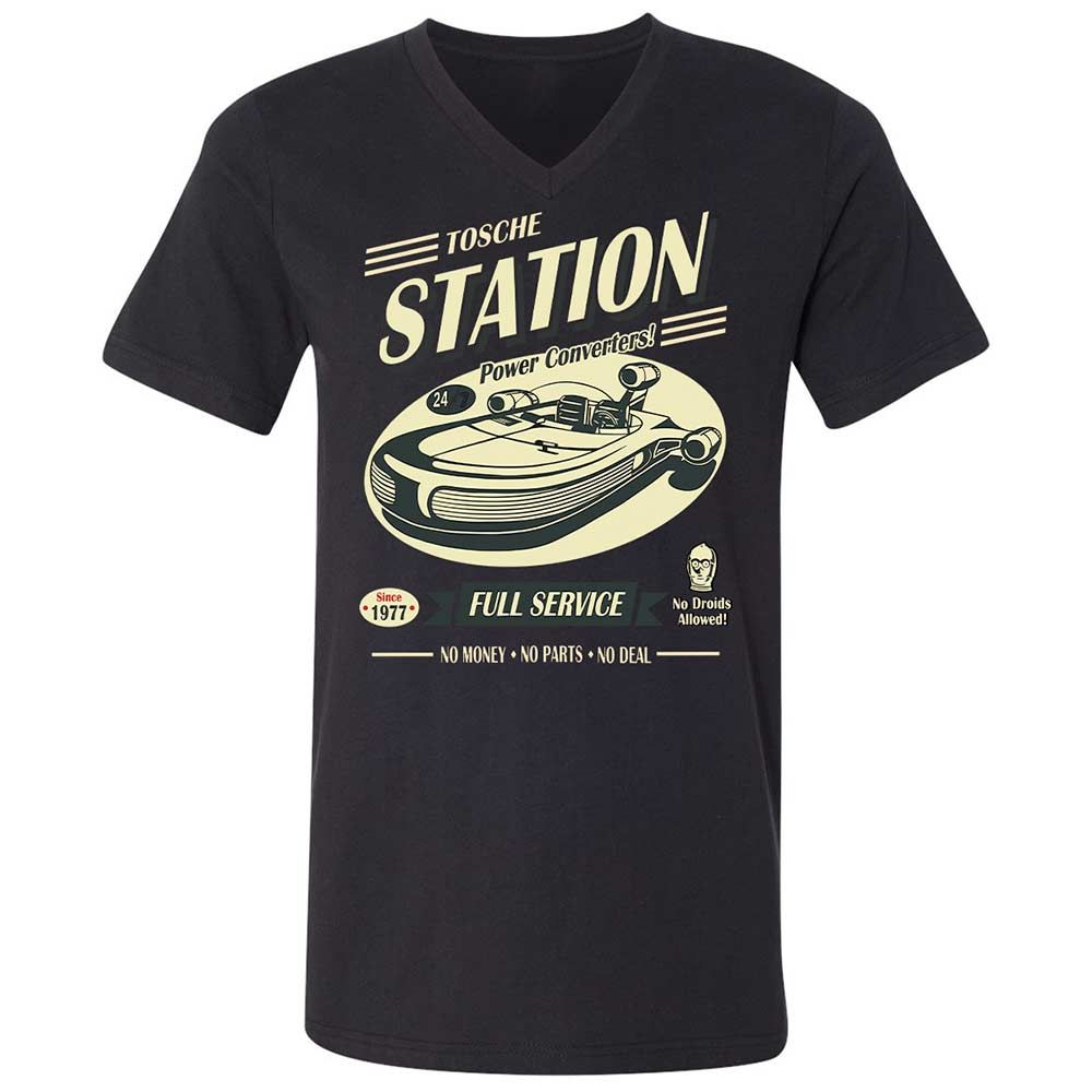 Unisex V-Neck T-Shirt - 83EFXEJU - Black - 1