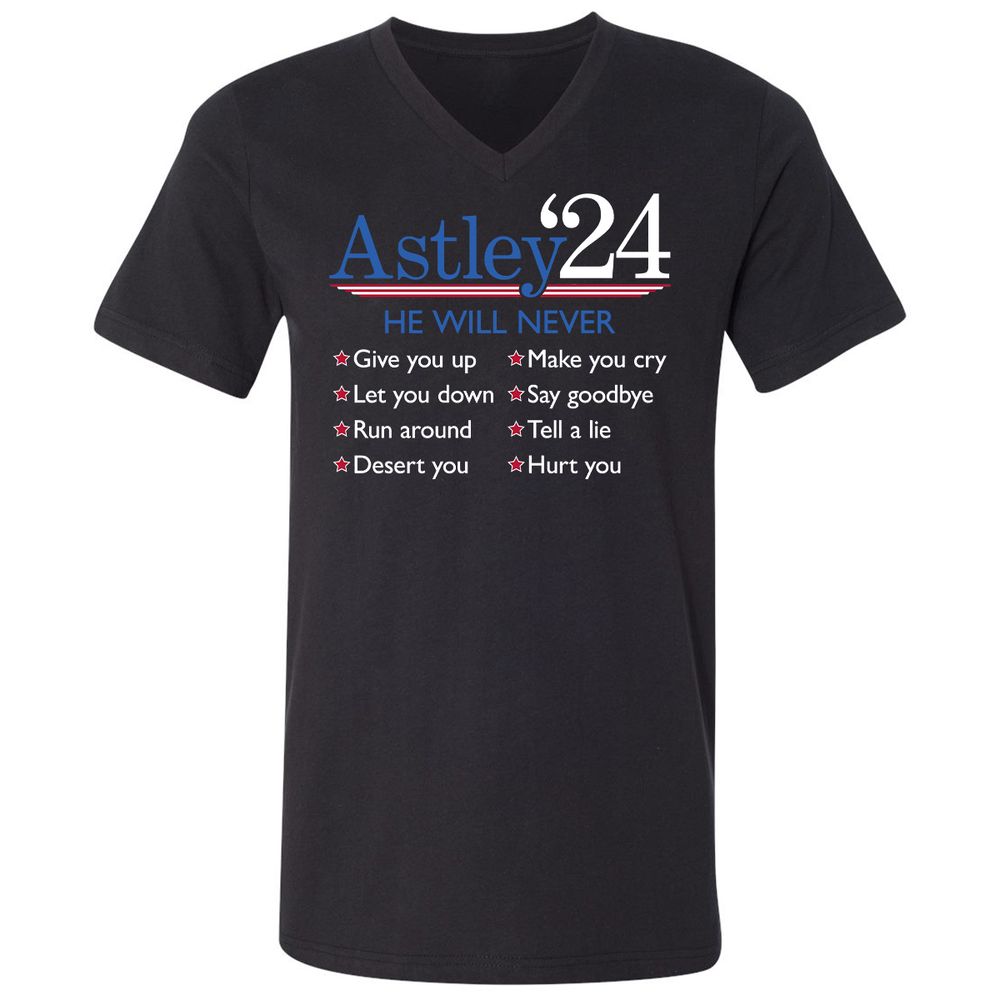 Unisex V-Neck T-Shirt - YCU4QJHC - Black - 1