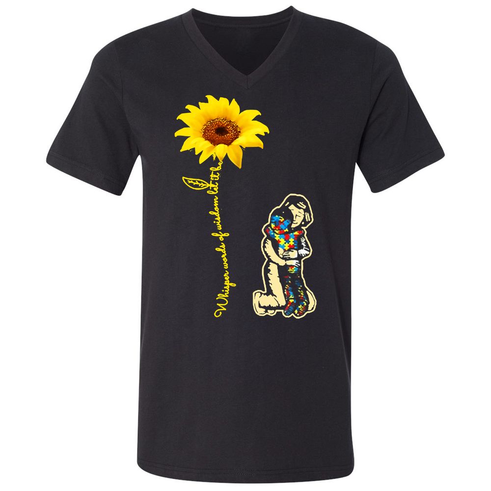 Unisex V-Neck T-Shirt - 4SWCKU3W - Black - 1