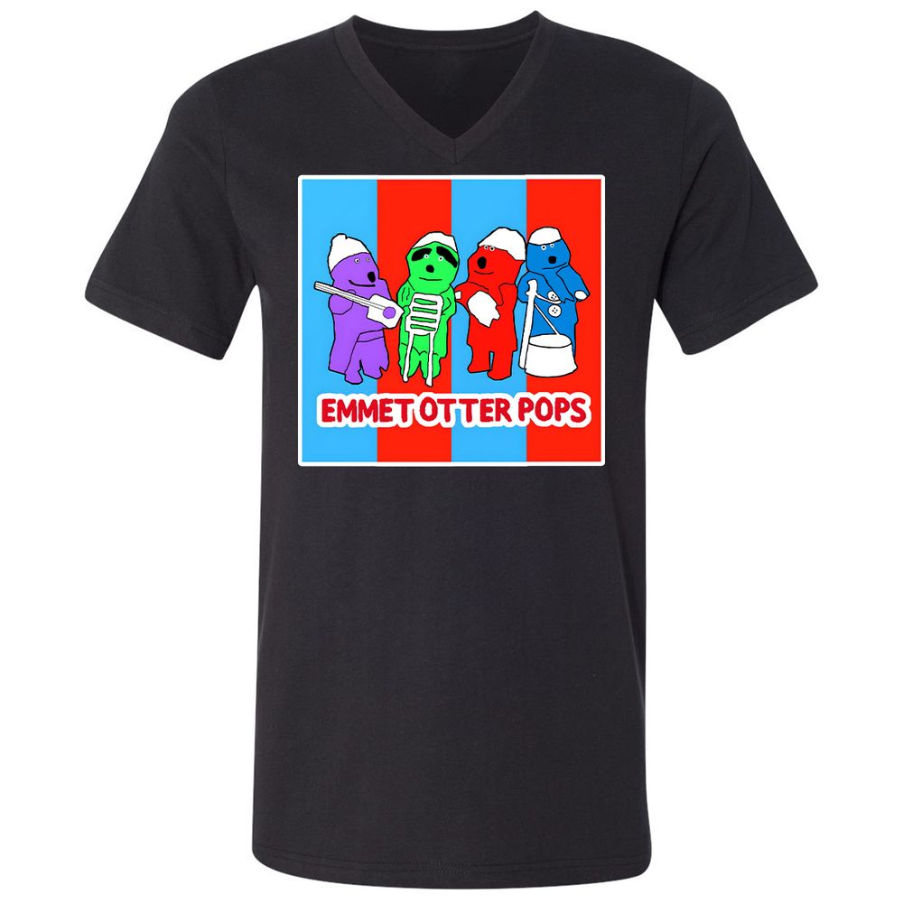 Unisex V-Neck T-Shirt - 31UMGTJ9 - Black - 1