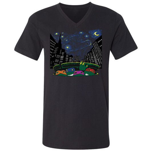 Unisex V-Neck T-Shirt - RBDQT7AU - Black - 1