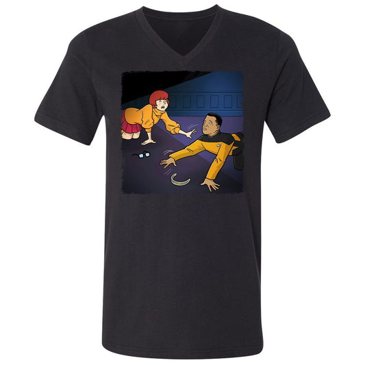 Unisex V-Neck T-Shirt - 5JJW8L6F - Black - 1