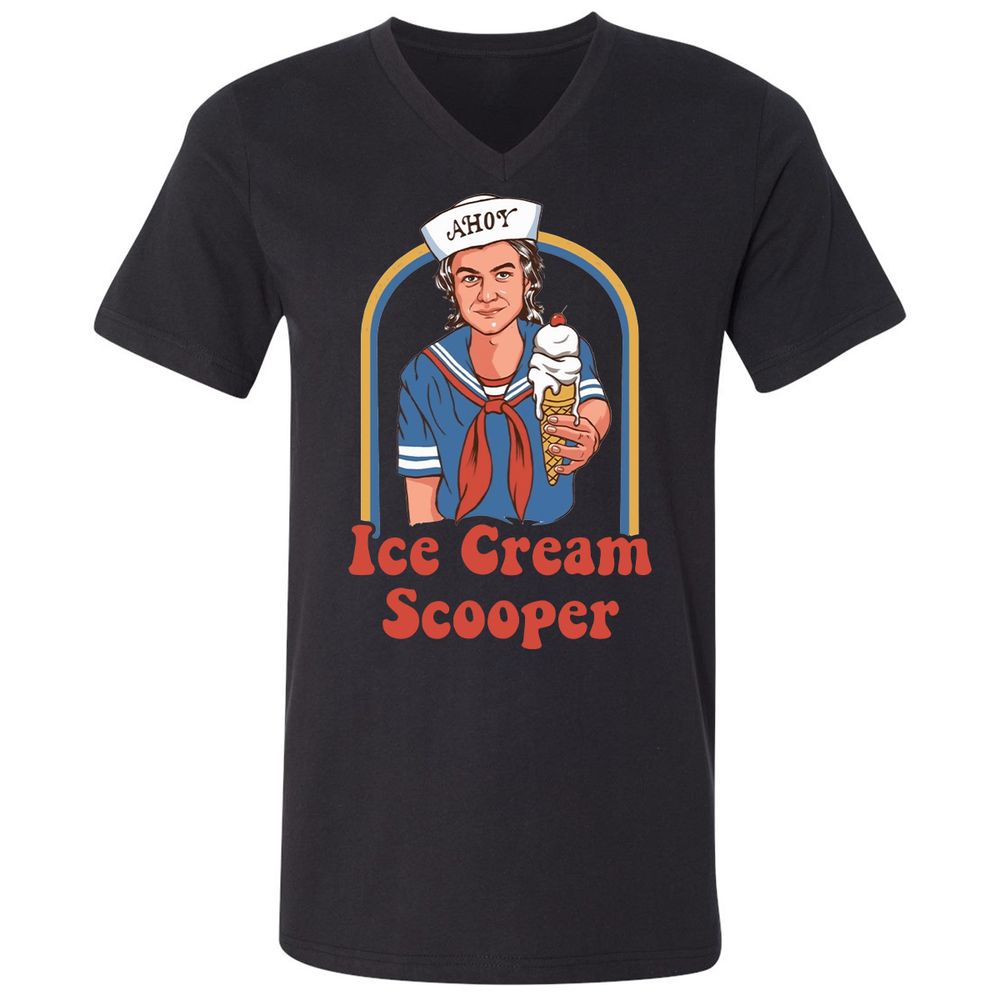 Unisex V-Neck T-Shirt - 7W7LL9UV - Black - 1