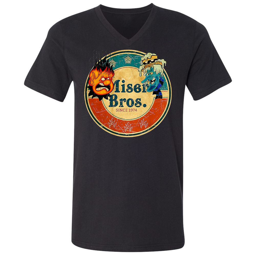 Unisex V-Neck T-Shirt - ZZRRSVFS - Black - 1