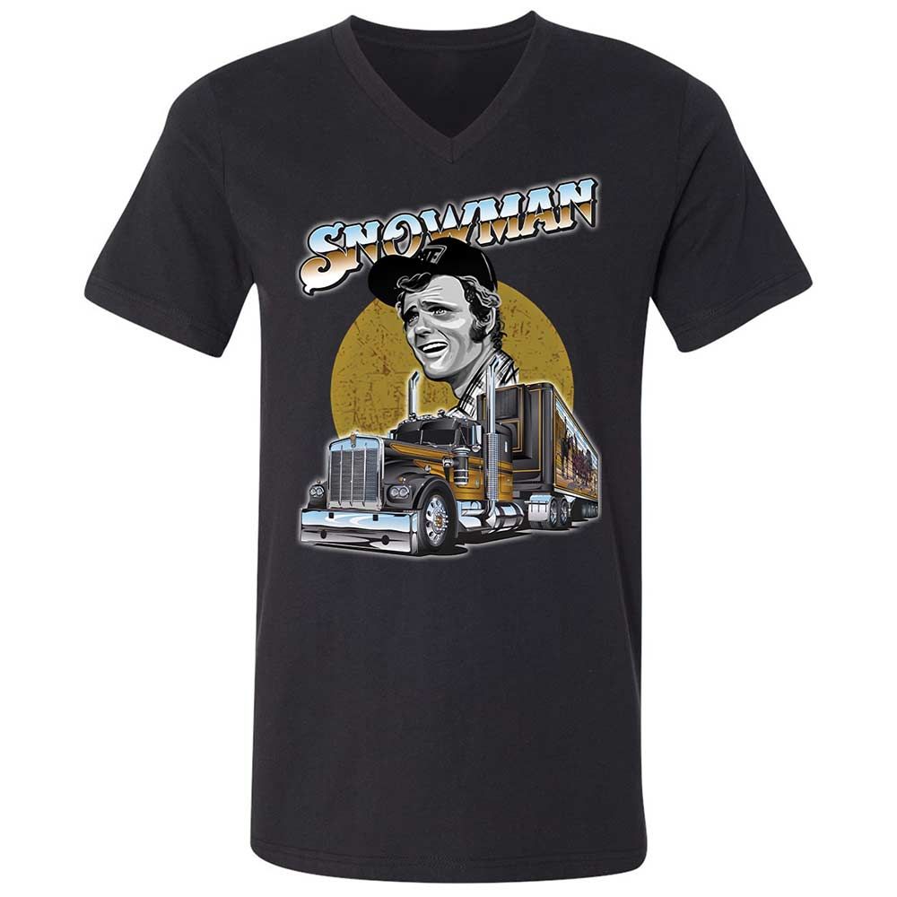 Unisex V-Neck T-Shirt - HZGDBTT7 - Black - 1