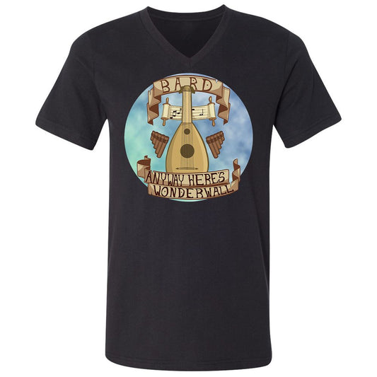 Unisex V-Neck T-Shirt - BGAU93W9 - Black - 1