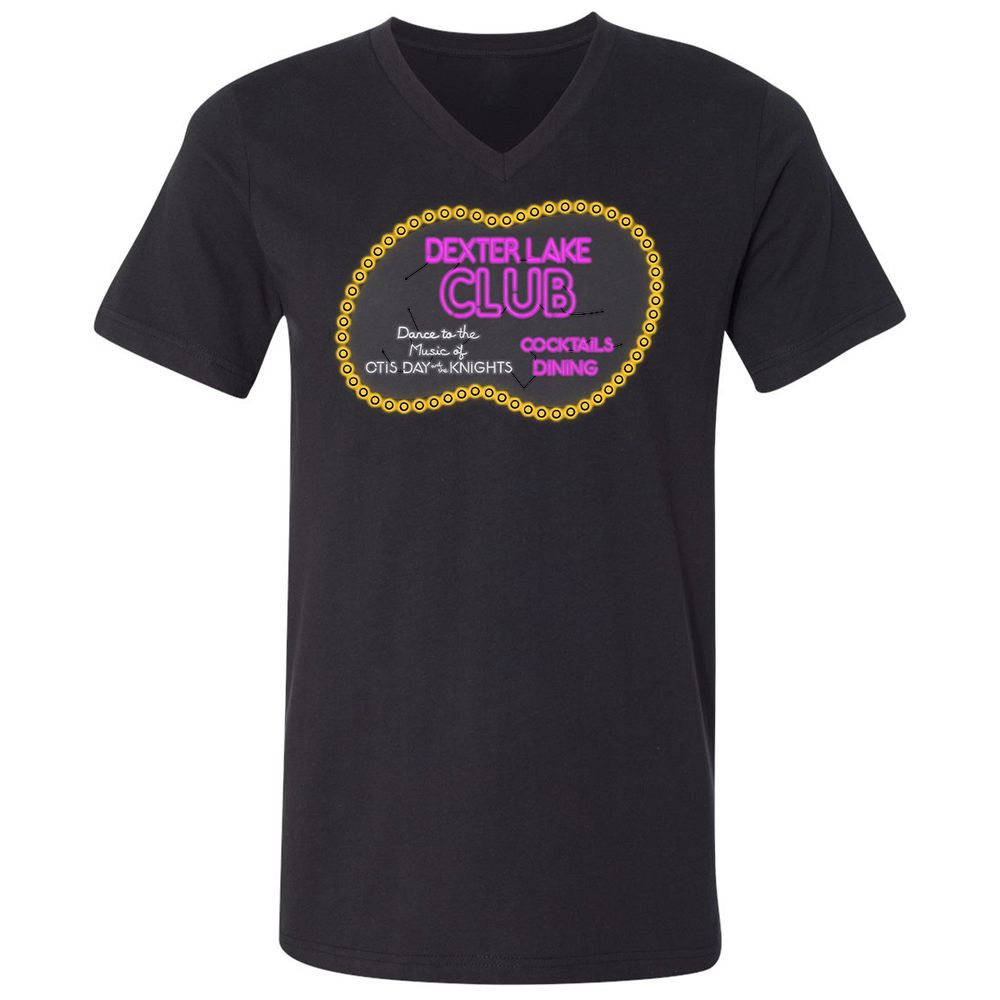 Unisex V-Neck T-Shirt - 7A43X13W - Black - 1