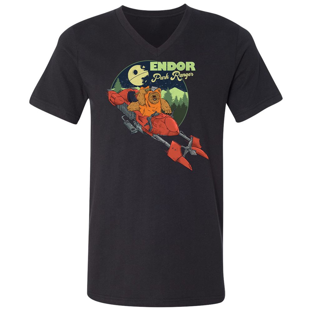 Unisex V-Neck T-Shirt - CAPV64QA - Black - 1