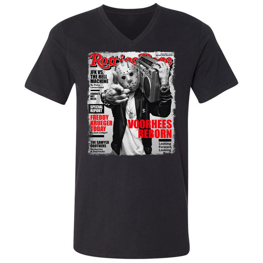 Unisex V-Neck T-Shirt - PP342Y1J - Black - 1