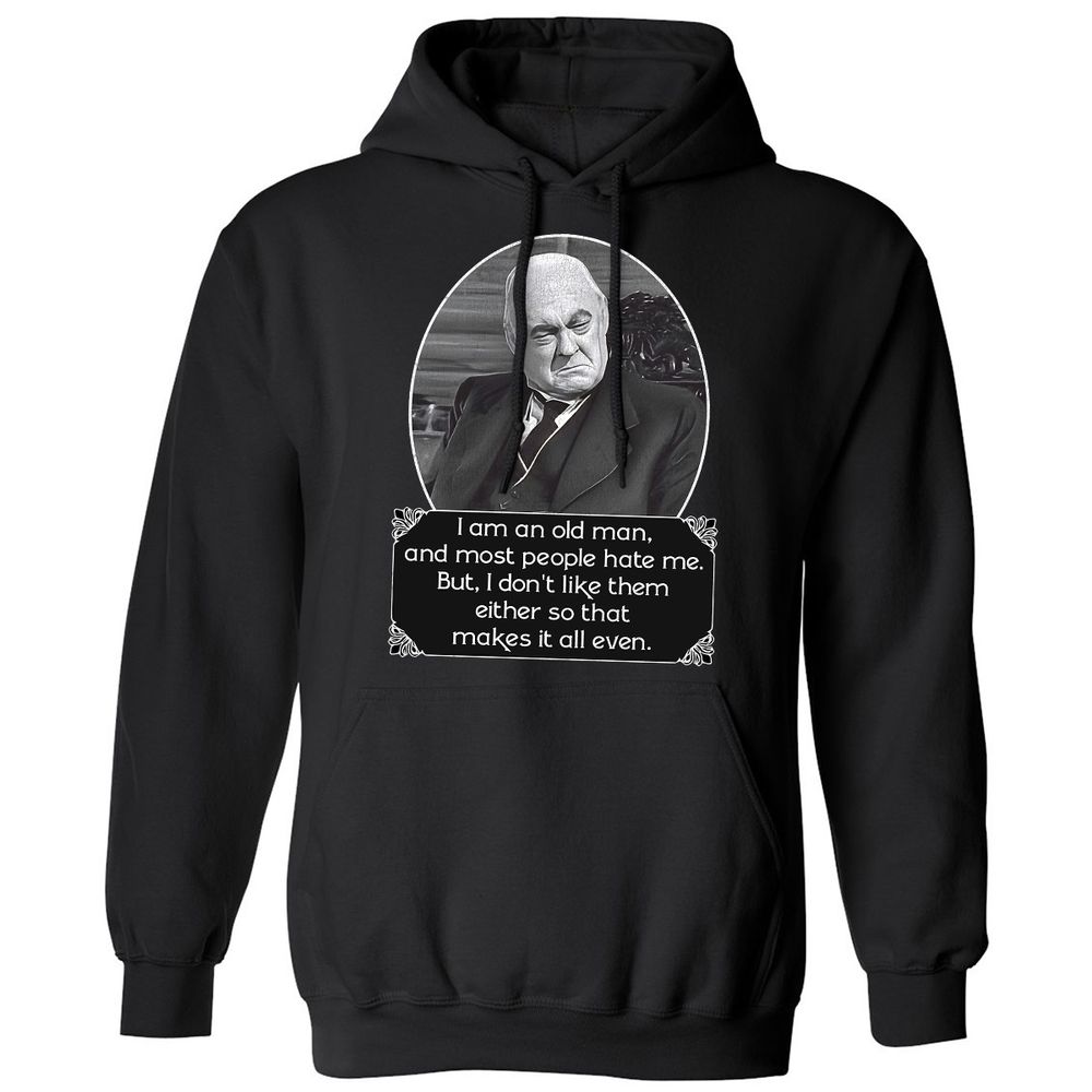 Classic Unisex Hoodie - Y9DEQWTG - Black - 1