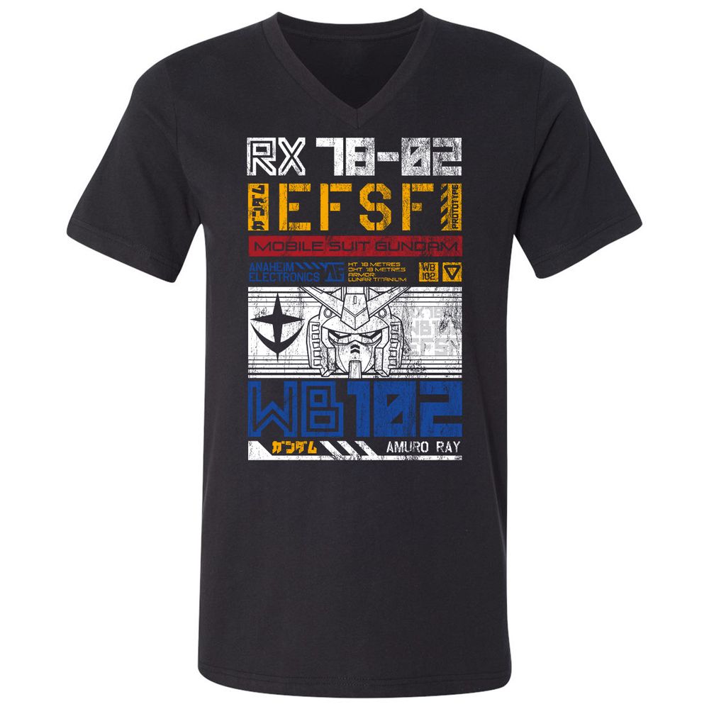 Unisex V-Neck T-Shirt - RG7XS5CD - Black - 1