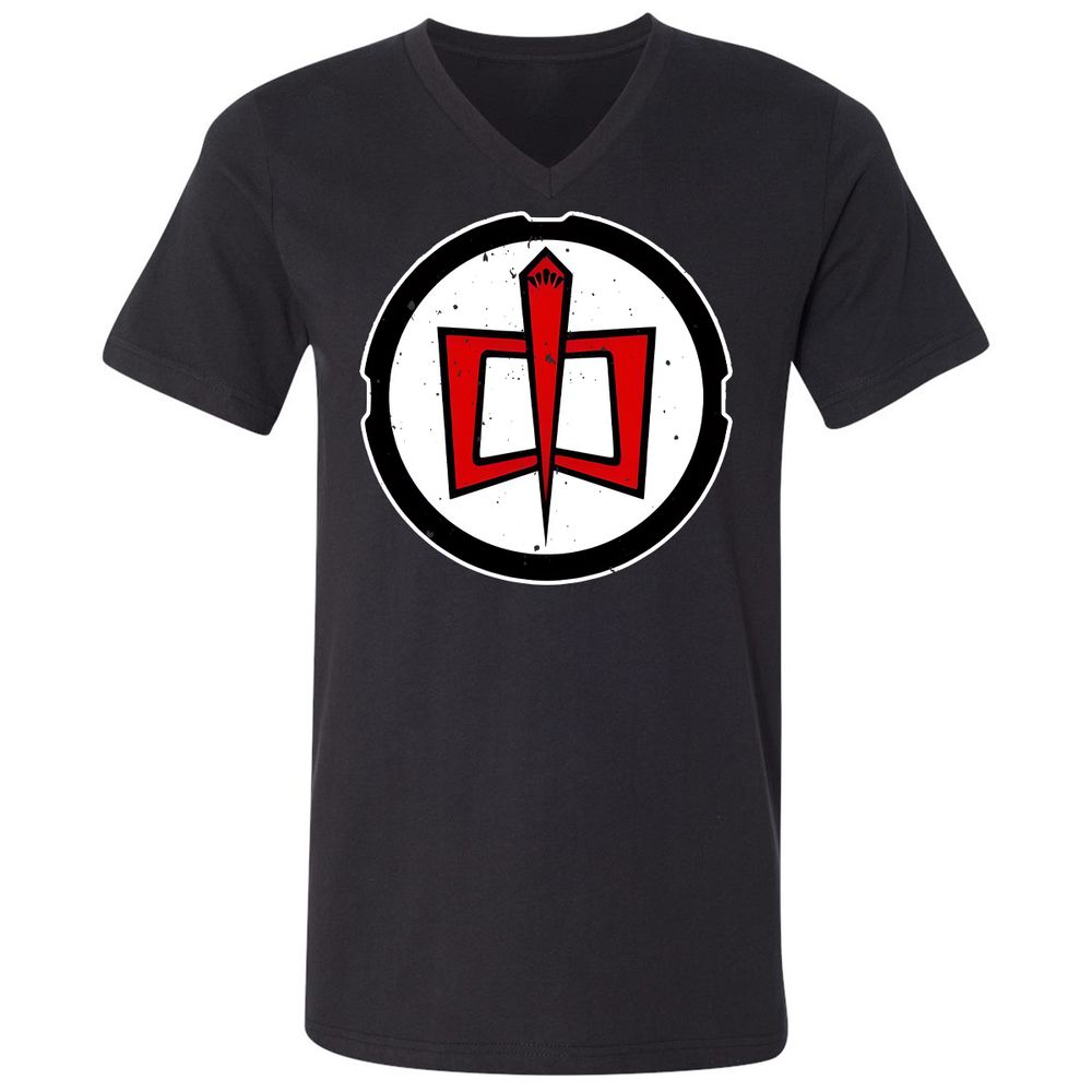 Unisex V-Neck T-Shirt - CHRFW4D6 - Black - 1