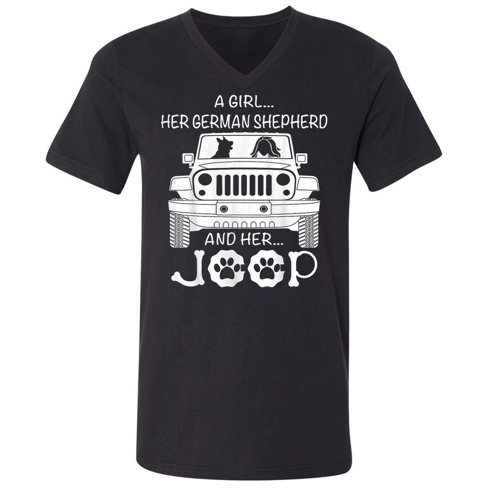 Unisex V-Neck T-Shirt - FRBZ83GP - Black - 1