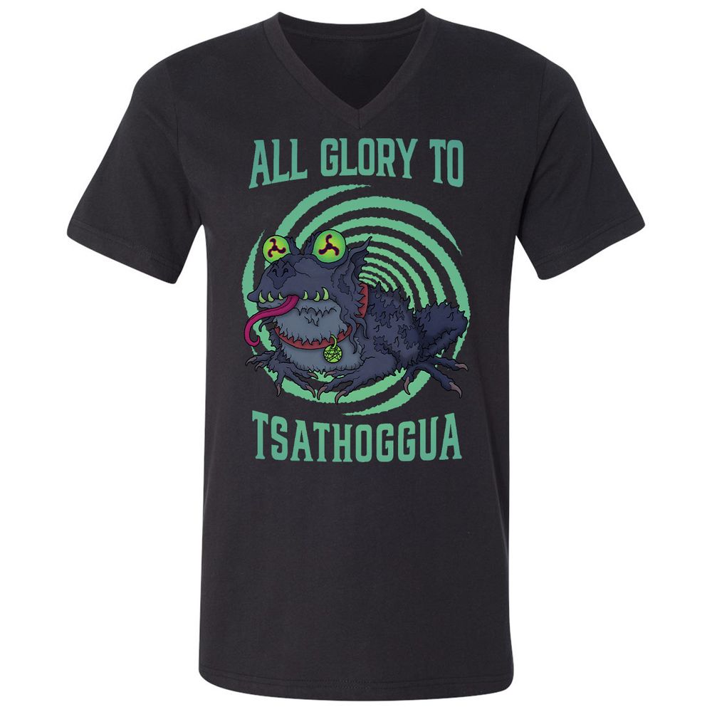 Unisex V-Neck T-Shirt - 2R1FEV9B - Black - 1